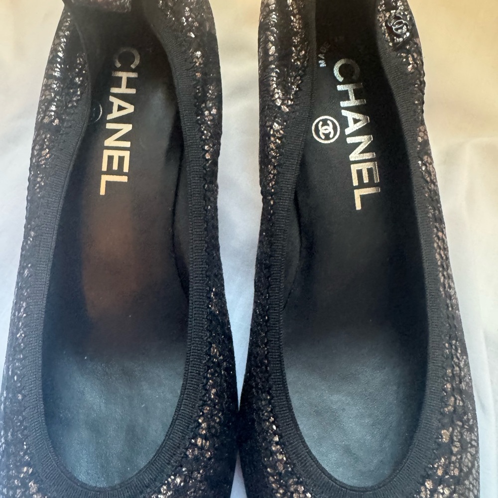 Chanel pumps.